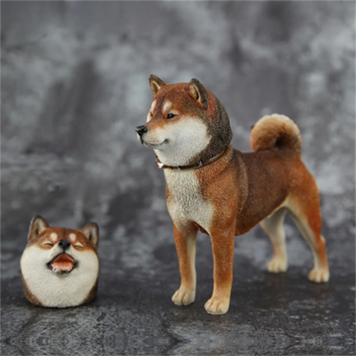 Mr.Z Studio-figura de Animal en miniatura, perro Shiba Inu, regalo de decoraci&oacute;n hecho a mano, adornos de escritorio, mu&ntilde;ecas, 1:6-4