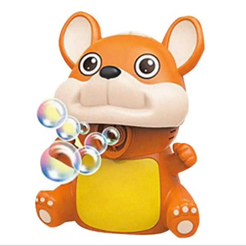 

2020 New Cute Dinosaur Squirrel Automatic Bubble Machine Soap Blower Blowing Music Light