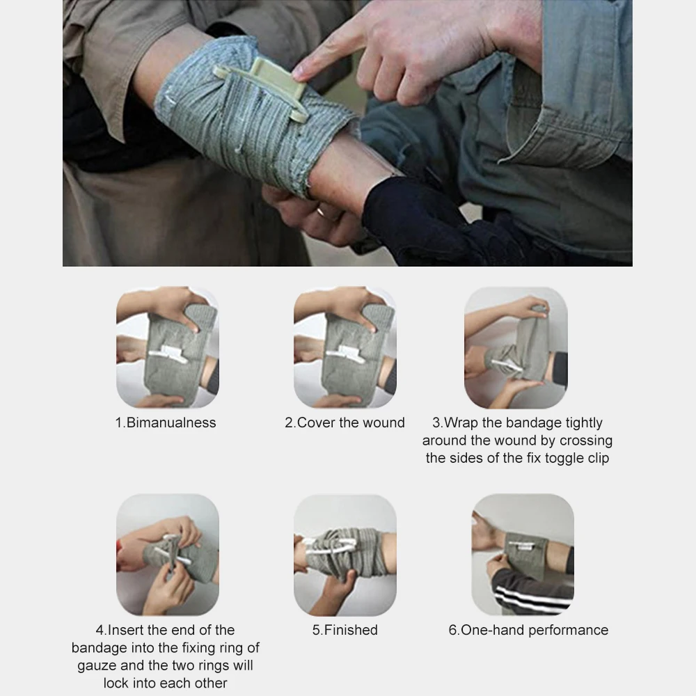 6 дюймов Первая помощь аварийный Бинт Эластичный травматизм ранение