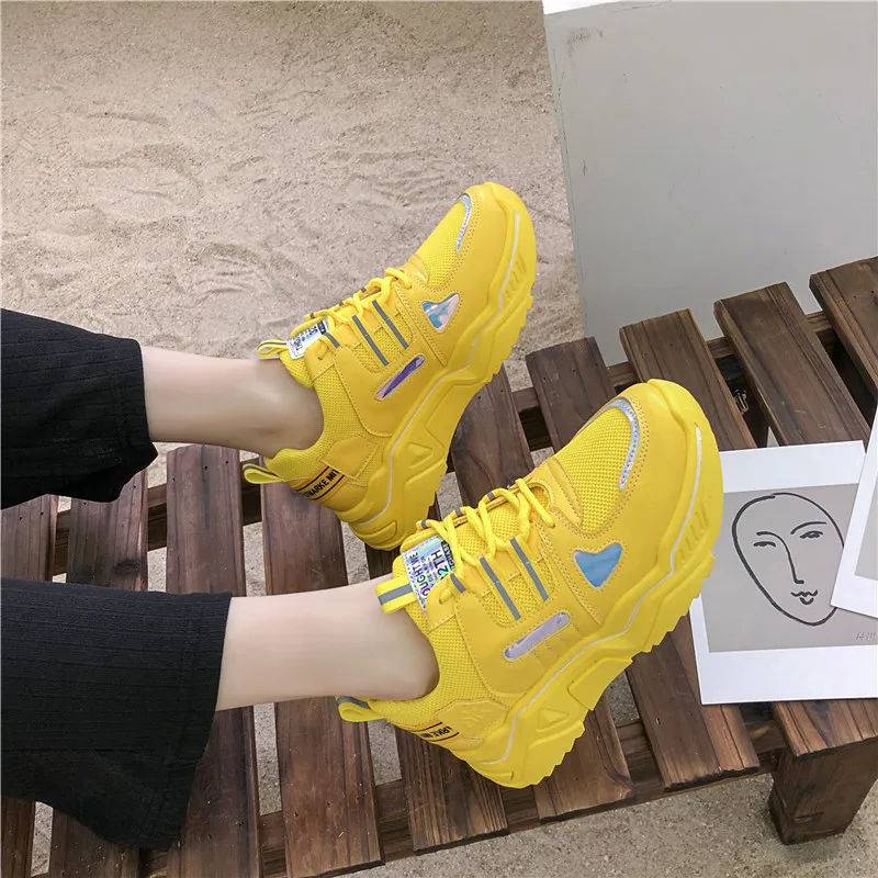 Женские сетчатые кроссовки повседневная обувь на шнуровке удобные дышащие