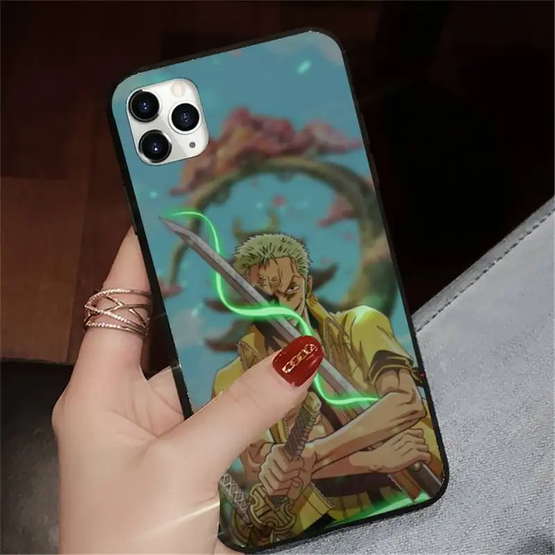 

Japan Anime One Piece Roronoa Phone Case for iPhone 11 12 pro XS MAX 8 7 6 6S Plus X 5S SE 2020 XR
