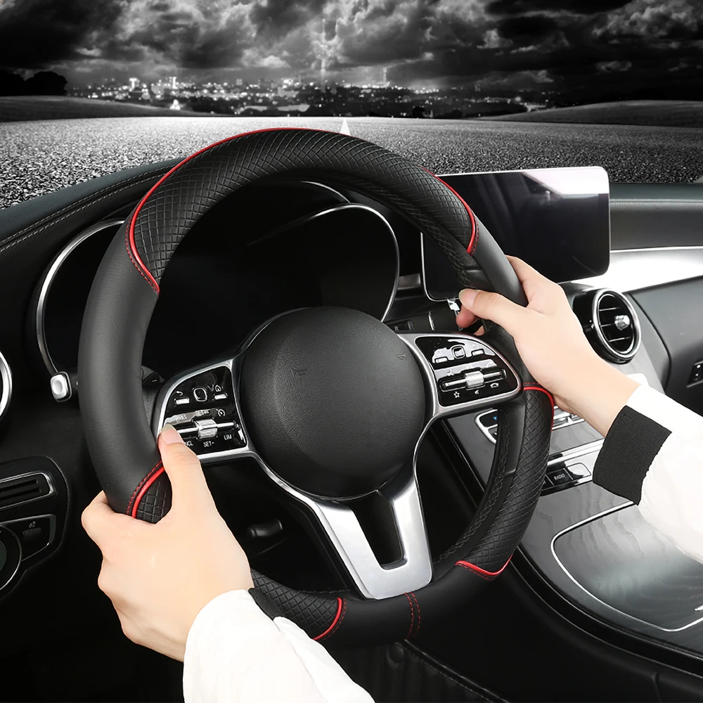 Car Leather Steering Wheel Covers Crystal Rhinestone Auto Steering Wheel Covers Protectors Interior Accessories For Women Girls Car Leather Steering Wheel Covers Crystal Rhinestone Auto Steering Wheel Covers Protectors Interior Accessories For Women Girls