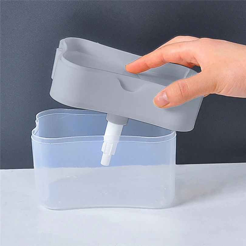 Кухня 2 in 1Sponge стеллаж для выставки товаров мыла ручной Пресс дозатор жидкого с