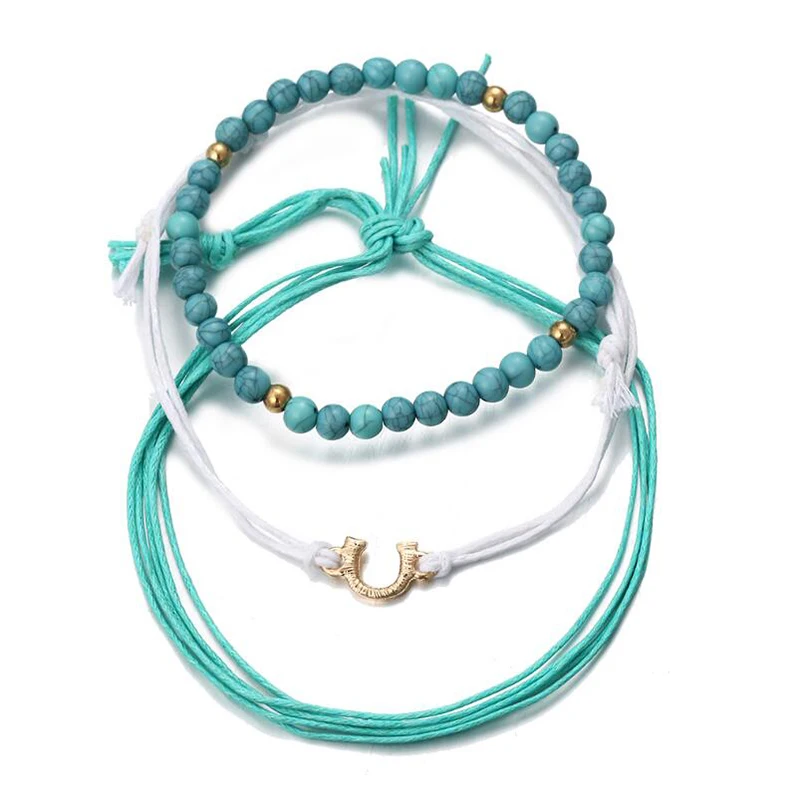 Новинка 3 шт./лот наборы браслетов браслеты из натурального камня для женщин и