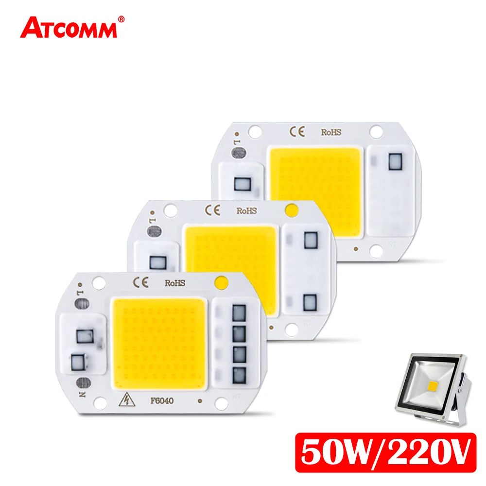 

220V 10W 20W 30W 50W COB LED Chip Lamp LED Flood Light Bulb IP65 High Power Diode Matrix DIY Spotlight Street Square Lighting