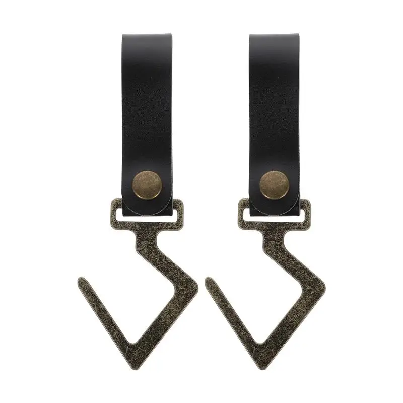 

2pcs Hook Kitchen Storage Hook Coat Umbrella Hook Kitchen Clothes And Hats Hole Free Outdoor Barbecue Rack Storage Metal Hook