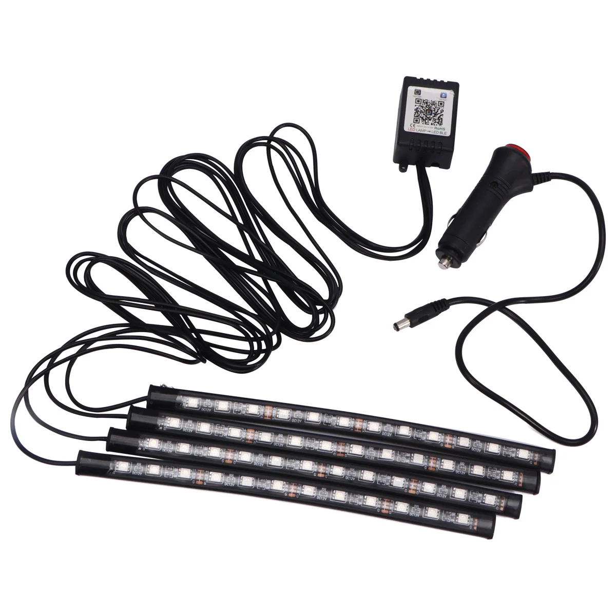 

Автомобильная атмосферная лампа, красосветодиодный ные декоративные лампы, светодиодная атмосферная лампа с голосовым управлением через ...