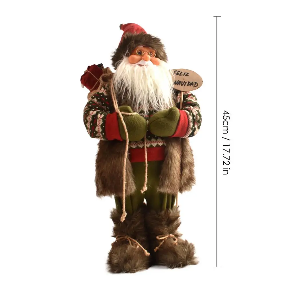 

45cm Santa Claus Doll Christmas 2020 Decorations For Home Party Children New Year Gift Christmas Tree Decor Wedding Party Props