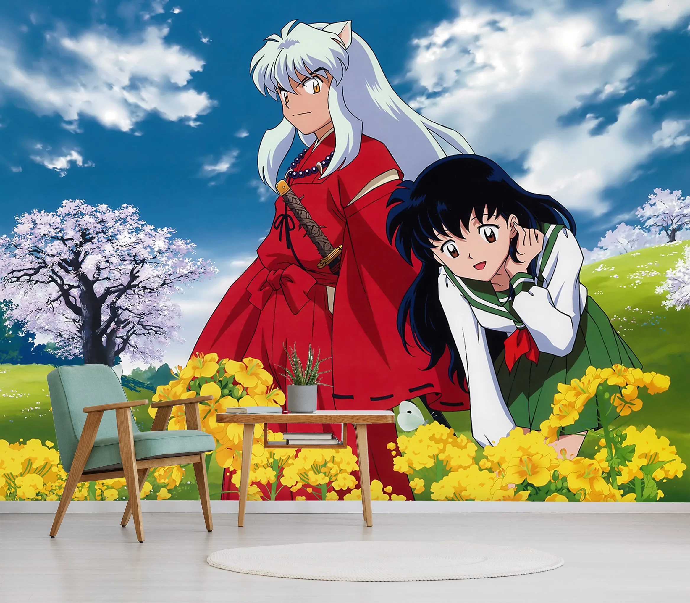 [Самоклеющиеся] 3D Inuyasha 250 Япония Аниме настенная бумага печать настенные наклейки
