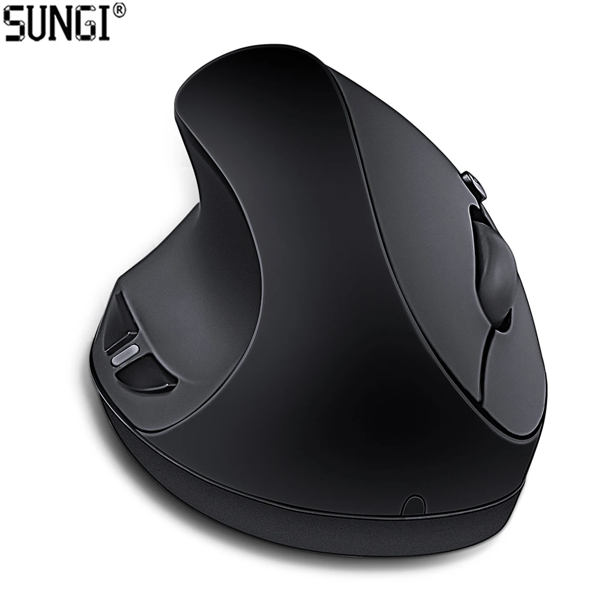 

SUNGI Left Hand Use Wireless Vertical Mouse Ergonomic Design Micefor Small Hand Powered by AAA Battery