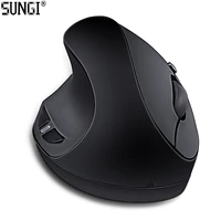 sungi left hand use wireless vertical mouse ergonomic design micefor small hand powered by aaa battery