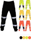 Брюки SAGACE мужские спортивные для бега, индивидуальные полосатые спортивные штаны, дорожная работа, высокая видимость, повседневные рабочие Брюки с карманами