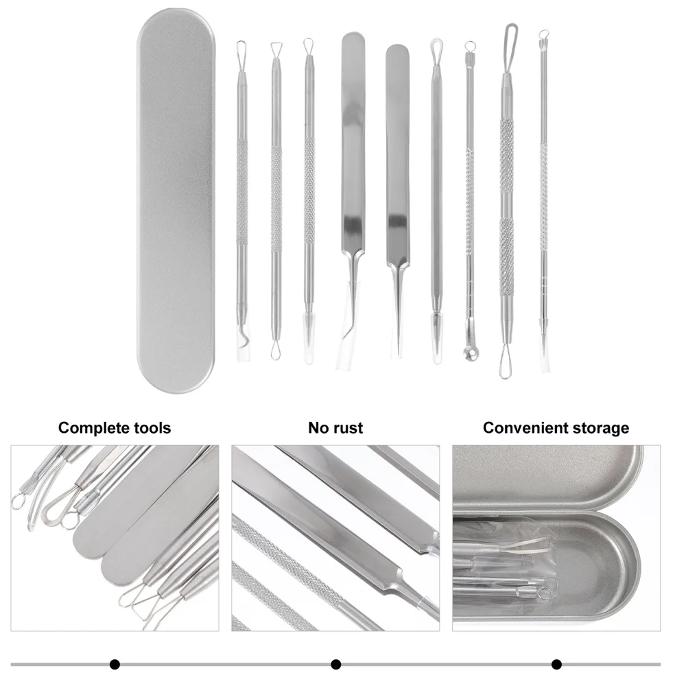

1 Set of Acne Needle Set Acne Needles Stainless Steel Pimple Removers (Silver)