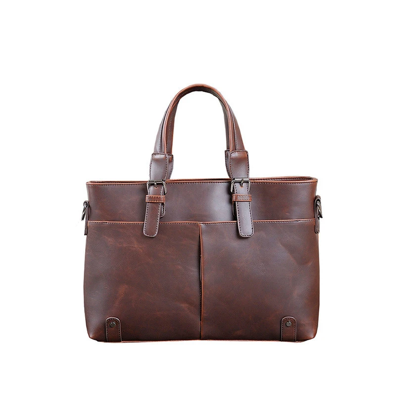 Новое поступление мужские повседневные Сумки из искусственной кожи для ноутбука