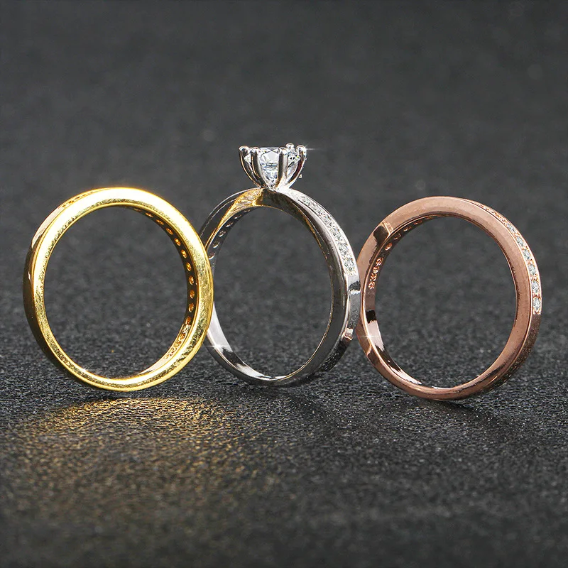 Высококачественное роскошное Брендовое свадебное кольцо из 3 предметов