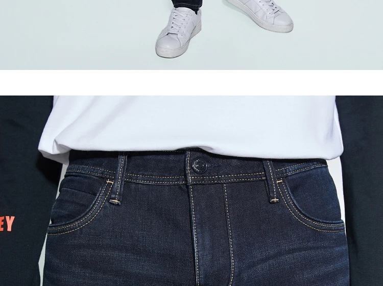 JackJones мужские зимние хлопковые Стрейчевые джинсы, теплые джинсовые штаны, мужская одежда 219332587