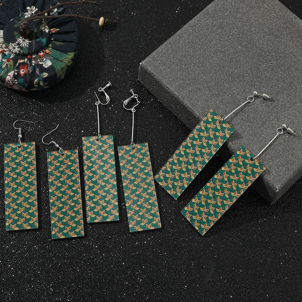 Женские акриловые серьги-гвоздики с аниме рассекающие демонов |