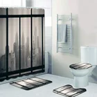 Современная занавеска для душа из США в Филадельфии, 3D занавеска на окно на крыше для ванной, коврик для ванной, декоративный ковер