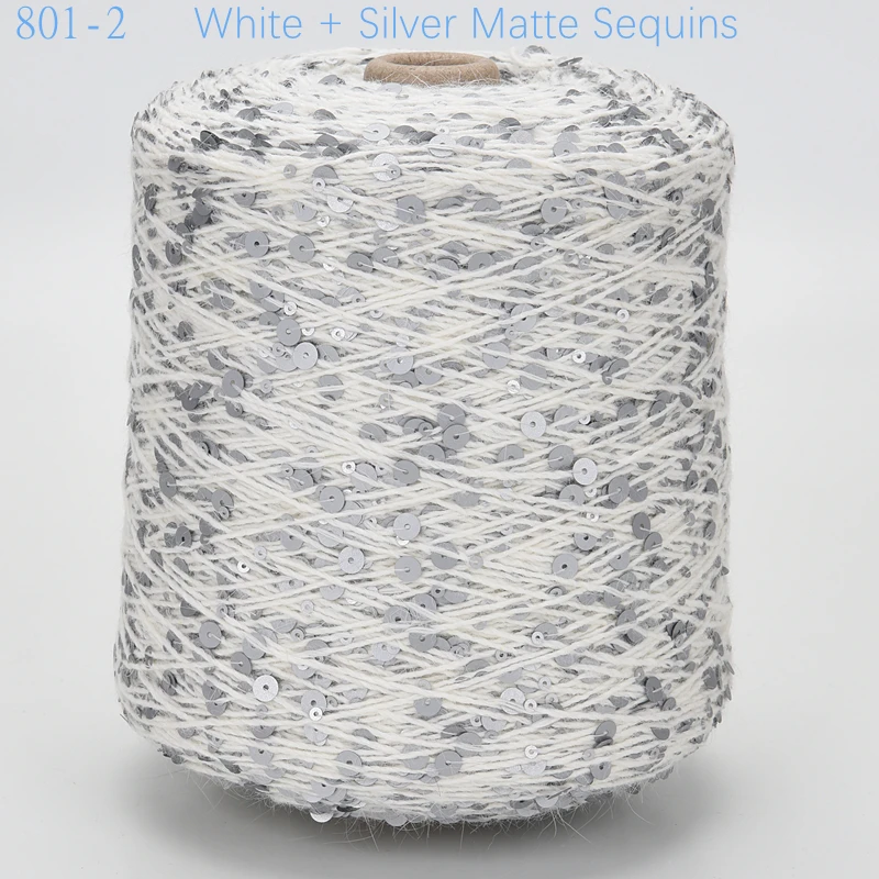 Пряжа 1000 г Длинные пряжа с шерстью норки 3 мм + 6 пайетками DIY вязание крючком для