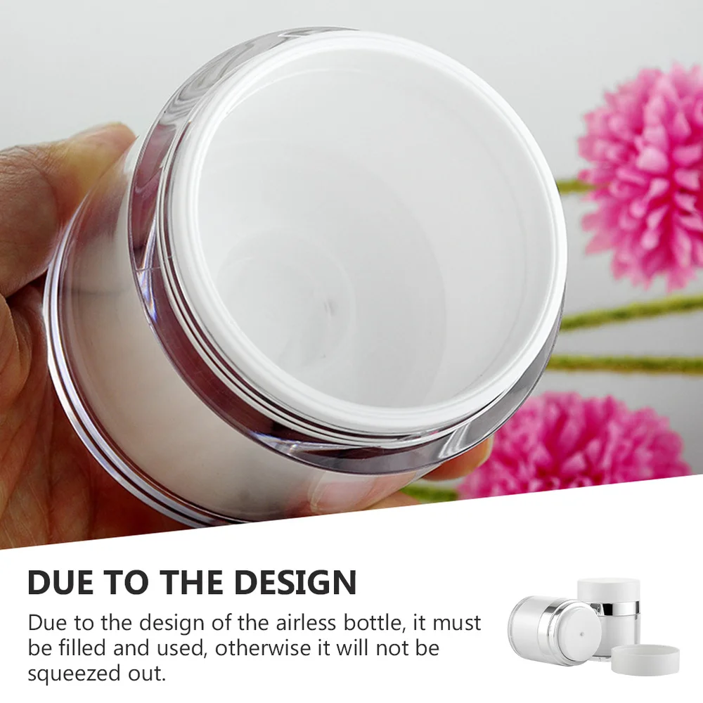 

2Pcs Portable Sub Bottles Double-layer Lotion Bottles Creams Bottles (White)