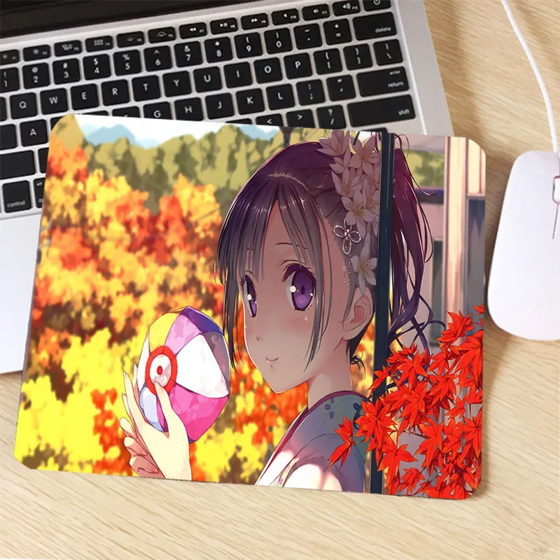 

Small Size Mouse Pad Cute Anime Girl Mouse Pad Pc Notebook Keyboard Pad Rug Mat Carpet HD Pattern Custom Waterproof Desk Mat