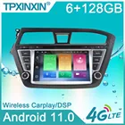 Автомобильный мультимедийный плеер, стерео-система на Android 11, 6 + 128 ГБ, с GPS, для Hyundai I20, 2014, 2015, 2016, 2017