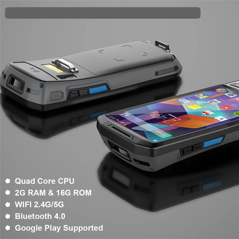 ISSYZONEPOS ручной КПК 5 дюймов Android 7,0 4 г 2D сканер штрих кода 2RAM 16 rom прочный PDA беспроводной считыватель штрих-кодов принтер
