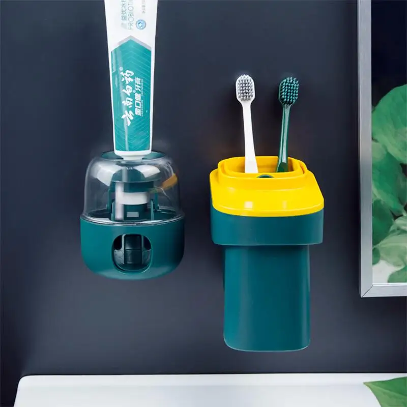 toothpaste squeezer automatic dispenser holder bathroom accessories wall mount bathroom products gadgets reusable for kids home free global shipping