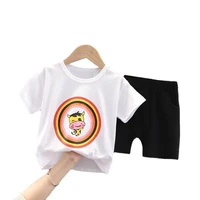 new fashion summer baby girls clothes suit children sports t shirt shorts 2pcssets toddler casual boys clothing kids tracksuits