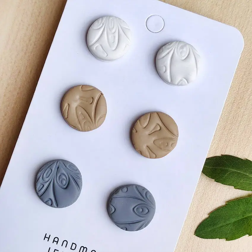 1 50 см лист Марк круглая форма Полимерная глина серьги-гвоздики 2021 Новое