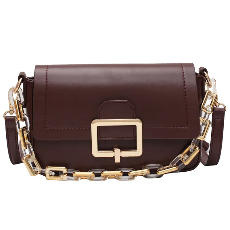 

Simple Crossbody Bags for Women 2020 Winter Small Chain Small Bag PU Leather Ladies Designer Shoulder Bags Sac A Main Femme