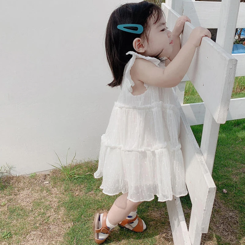 

Bobora 2021 Summer Baby Skirt Style New Girl Casual Baby Clothes Cotton Kids Clothes Solid Color Kids Clothes Princess Dress