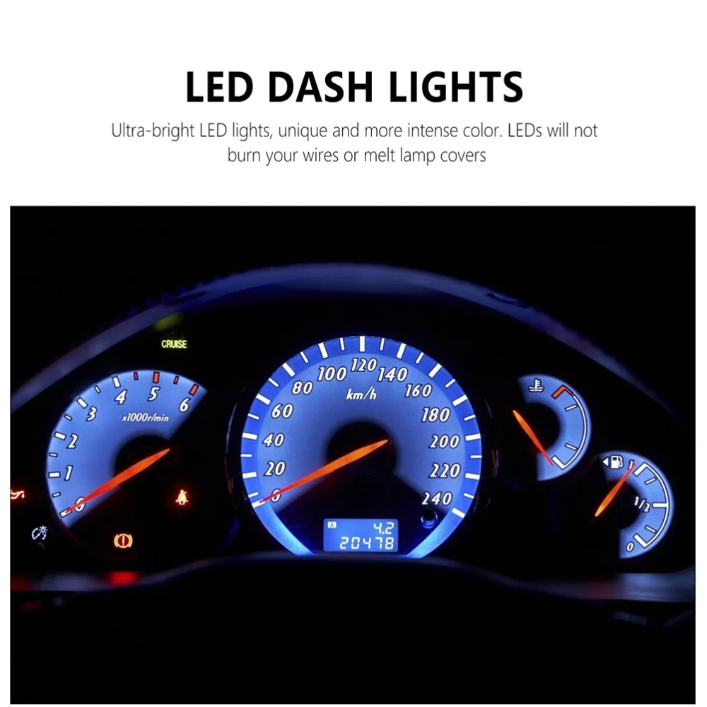 

50 Pcs Car Interior LED Dashboard Bulb Car Instrument Light Auto Indicator Lamp