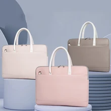PU Leather Laptop Bag With Strap Case 13 14 15 15.6 Inch For Macbook Air Pro 16 HP HUAWEI Shoulder Laptop Briefcase Handbag 15 6