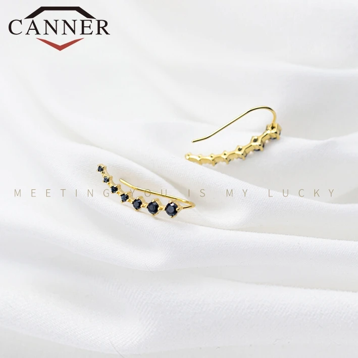 Женские серьги-Клипсы из серебра 925 пробы с фианитом | Украшения и аксессуары