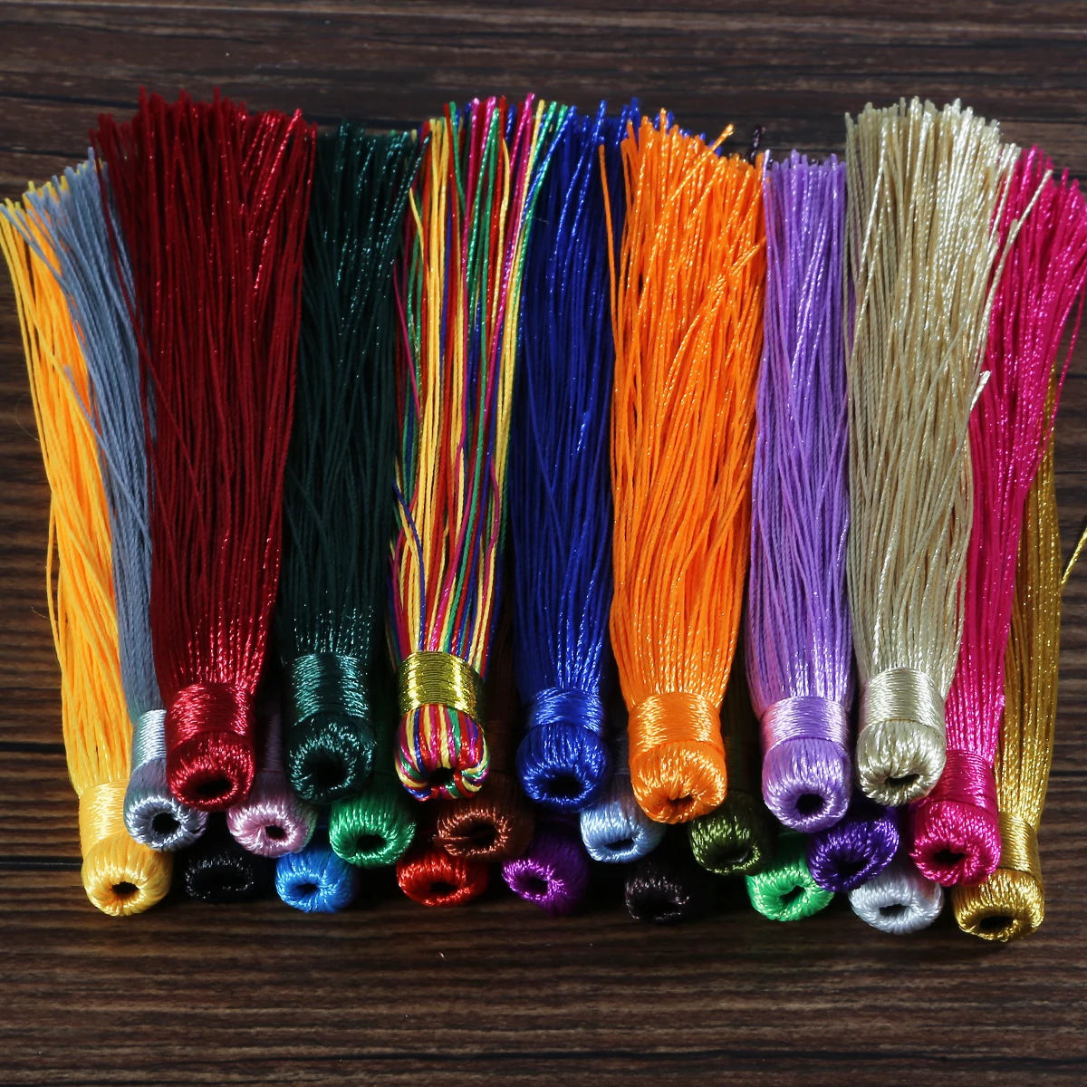 12 см 1 шт. разноцветные смешанные хлопковые шелковые кисточки серьги Подвески