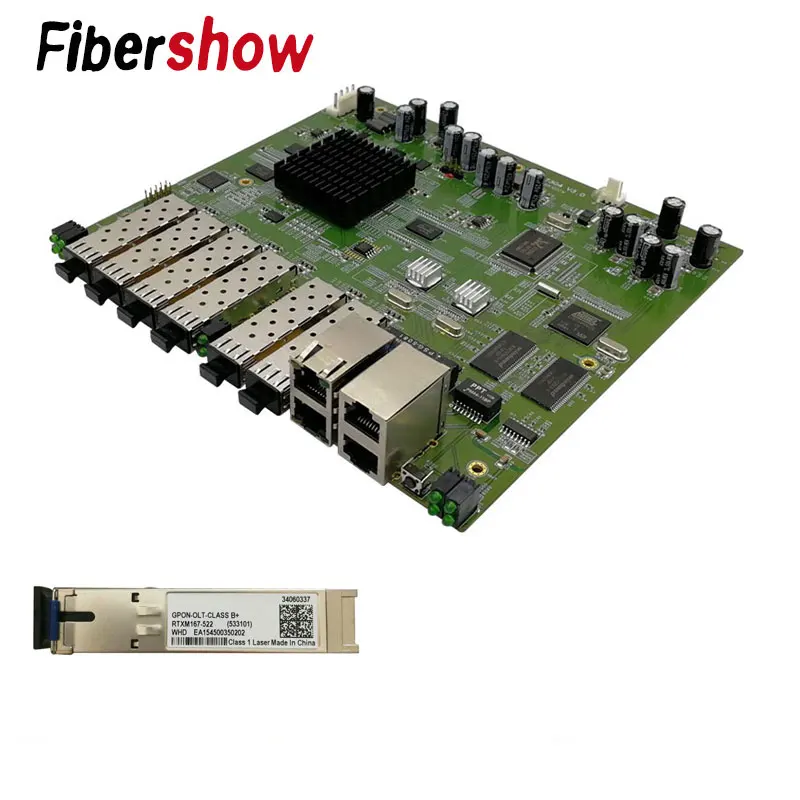 EPON OLT 4PON порты мини OLT(Оптический линейный терминал) FTTH CATV OLT волоконно-оптический маленький 1,25G GPON ONU ONT Перевозчик-класс высокой плотности PCBA - Цвет: with 1P PON module