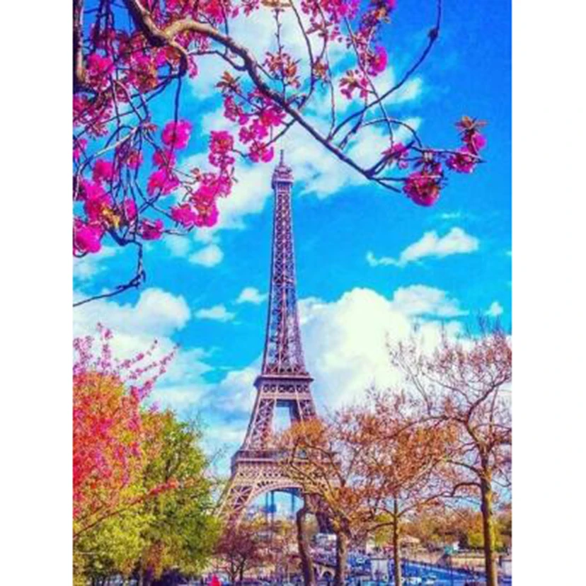 

Diamond Painting 5D DIY Square/Round Diamond Flower Tower Beauty Picture Landscape Painting Cross Stitch Decoration Gift TX621