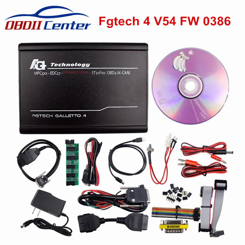 DHL Бесплатный Fgtech V54 0386 Galletto 4 прошивка версия FGtech OBDII ECU Программатор Fg tech