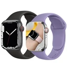 Ремешок силиконовый для Apple Watch Band 44 мм 40 мм 38 мм 42 мм, браслет для Apple Watch Band Correa Iwatch Series 6 Se 5 4 3 7