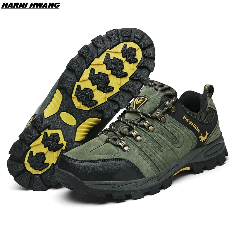 

Couple Outdoor Sport Hiking Shoes Men Waterproof Breathable Hunting Trekking Shoes Brand Genuine Leather Sport Climbing Sneakers