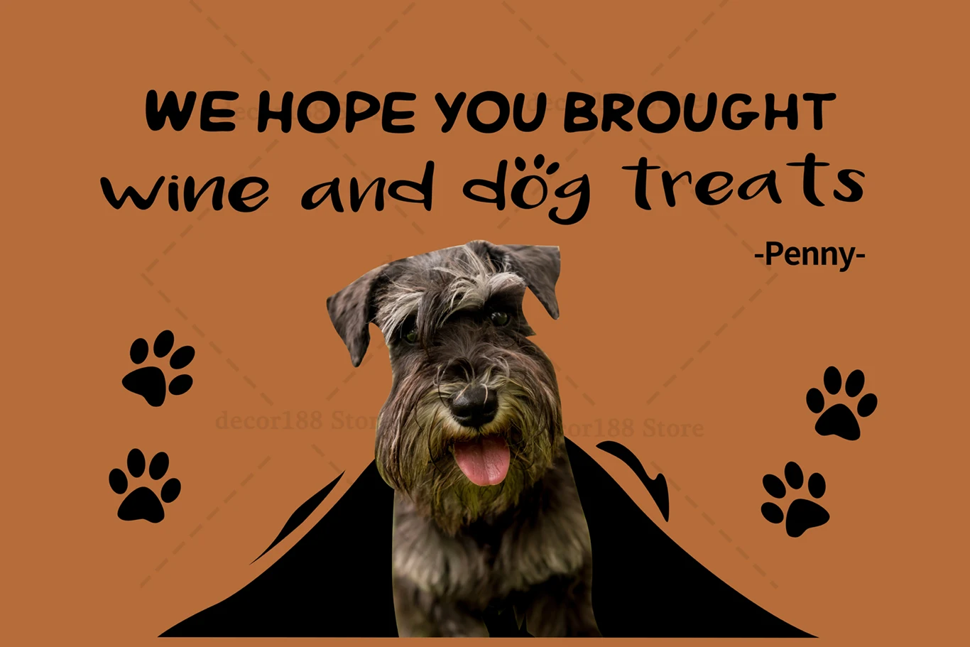 Коврик придверный противоскользящий для входной двери с именем на заказ |