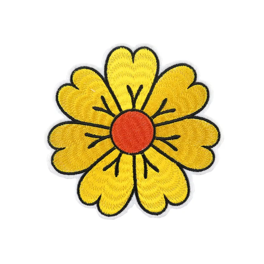 Розовые маленькие нашивки цветок вышитые металлическая аппликация для одежды