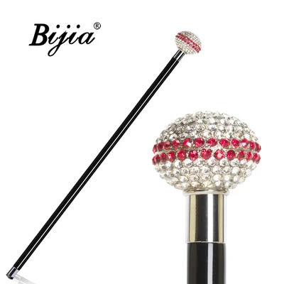 Round diamond BIJIA джентльмен трость domineering ручка в виде животного скипетр креативный подарок civilized трость - Цвет: Round diamond