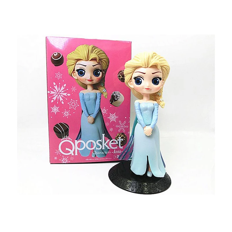 elsa B Фигурки принцесс Дисней Эльза Анна Рапунцель Белль Золушка Алиса Белоснежка Ариэль Фигурки ПВХ Коллекция моделей - Цвет: elsa B