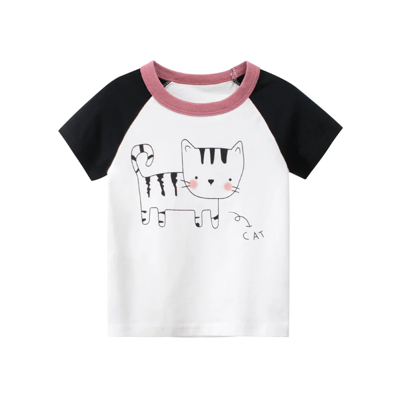 

27KDIS Brand Children's Clothing 2021 Summer New Girls' T-shirts Children's Short-sleeved Super Cute Baby Clothes 1-9T