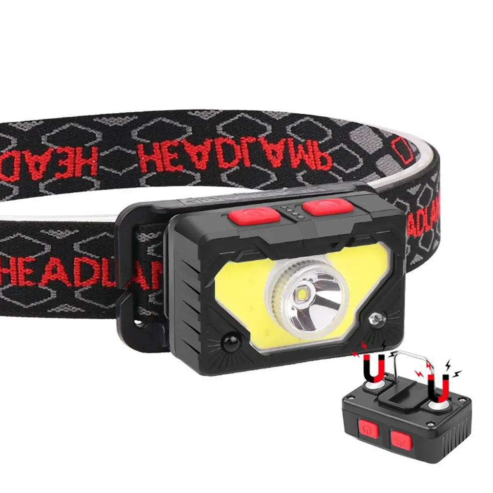 

Sensor Headlight LED Outdoor Fishing Headlight COB Strong Headlight XPG+COB Portable Built-in Battery Headlight