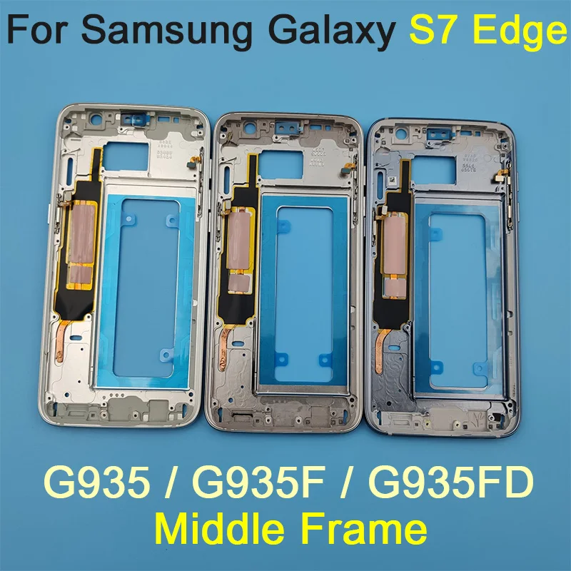 Средняя рамка для samsung Galaxy S7 Edge G935F G935FD с клавишей громкости средняя часть металла