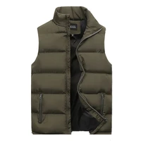 winter men jacket vest for down cotton sleeveless jacket waistcoat man warm mens coat warm liner male slim gilet