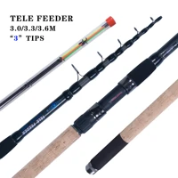 mifine tele feeder fishing rod telescopic spinning casting travel rod3 0 3 3 3 6m vara de pesca carp feeder 200g pole